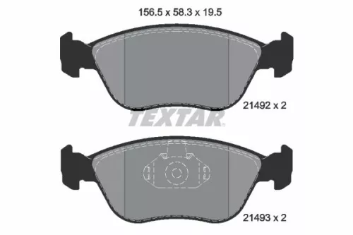 Textar Front Brake Pads Set For Volvo C70 S70 V70 Xc70