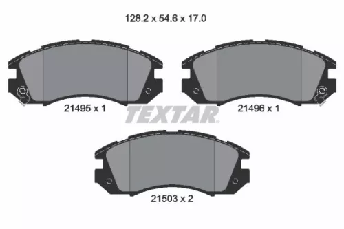 Textar Front Brake Pads Set For Subaru Impreza Legacy