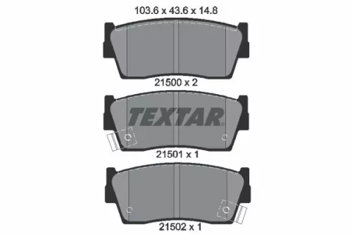 Textar Front Brake Pads Set For Suzuki Vitara X-90