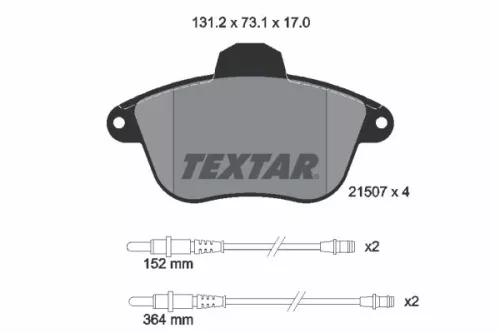 Textar Front Brake Pads Set For Peugeot 605