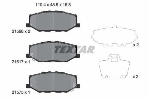 Textar Front Brake Pads Set For Suzuki Jimny