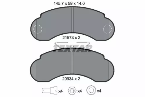 Textar Front Brake Pads Set For Mercedes Ssangyong Istana Mb O 100