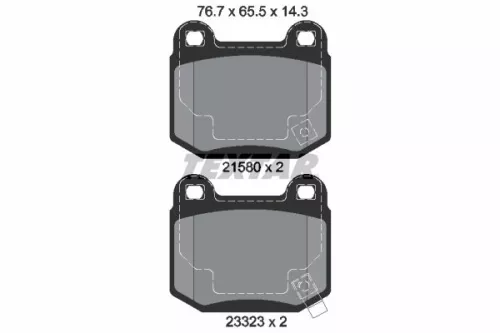 Textar Rear Brake Pads Set For Maserati Mitsubishi Nissan Subaru Toyota 350z Brz