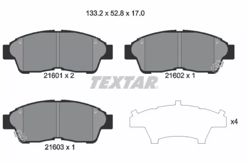 Textar Front Brake Pads Set For Holden Toyota Apollo Caldina Camry Carina Carina