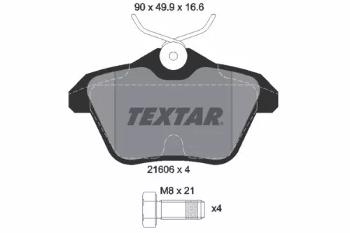 Textar Rear Brake Pads Set For Alfa Romeo Lancia 156 164 166 Kappa