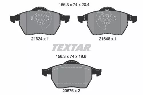 Textar Front Brake Pads Set For Audi Vw A4 Passat