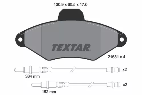 Textar Front Brake Pads Set For Citroën Xantia