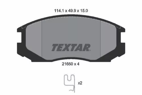 Textar Front Brake Pads Set For Daihatsu Mitsubishi Perodua Premier Proton Toyot