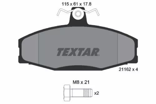 Textar Front Brake Pads Set For Skoda Vw Caddy Favorit Felicia