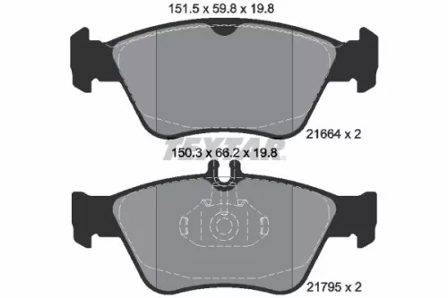 Textar Front Brake Pads Set For Mercedes C-class Clk E-class Slk