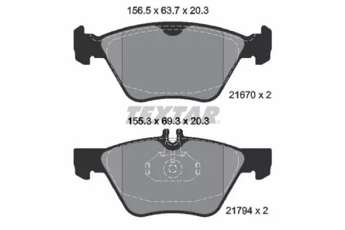 Textar Front Brake Pads Set For Chrysler Mercedes Clk Crossfire E-class S-class 