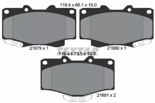 Textar Front Brake Pads Set For Baw Great Wall Toyota Vw 4 Runner Hilux Land Cru