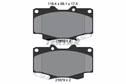 Textar Front Brake Pads Set For Toyota Fortuner Hilux
