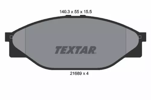 Textar Front Brake Pads Set For Toyota 4 Runner Hiace Hilux