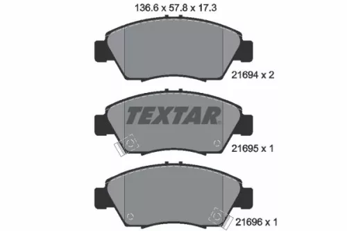 Textar Front Brake Pads Set For Acura Honda Isuzu Airwave City Civic Crx Freed F