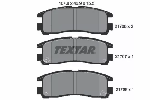 Textar Rear Brake Pads Set For Chrysler Dodge Hyundai Mitsubishi Proton 3000 Gt 
