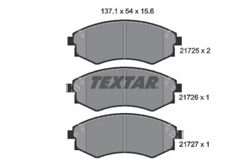 Textar Front Brake Pads Set For Daewoo Nissan Ssangyong Largo Musso Rexton Rexto