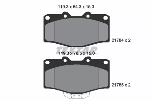 Textar Front Brake Pads Set For Toyota Hilux