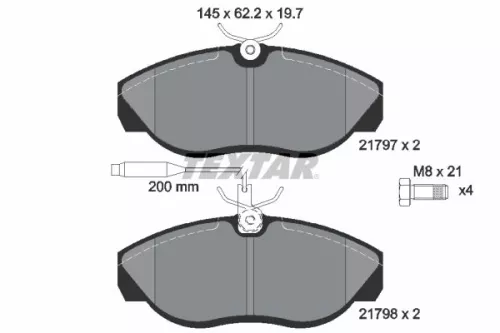Textar Front Brake Pads Set For Citroën Fiat Peugeot Boxer Ducato Jumper