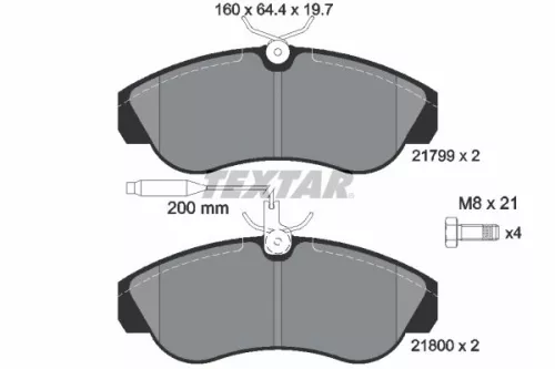 Textar Front Brake Pads Set For Citroën Fiat Peugeot Boxer Ducato Jumper