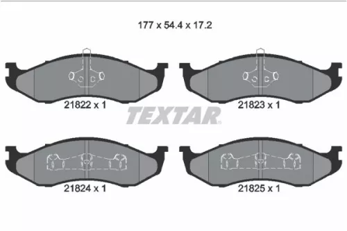 Textar Front Brake Pads Set For Jeep Kia Troller Carnival Cherokee Comanche Gran