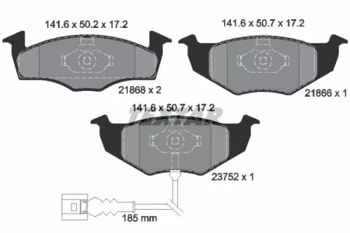 Textar Front Brake Pads Set For Skoda Vw Fabia Polo Polo Playa
