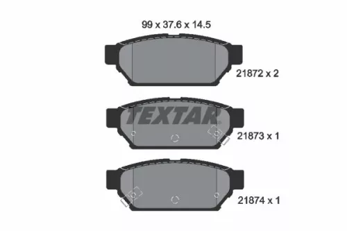 Textar Rear Brake Pads Set For Mitsubishi Proton Soueast Aeroback Carisma Colt F