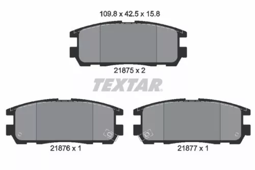 Textar Rear Brake Pads Set For Acura Chevrolet Great Wall Haval Holden Honda Isu