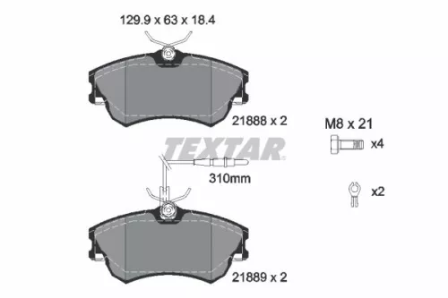 Textar Front Brake Pads Set For Renault Espace