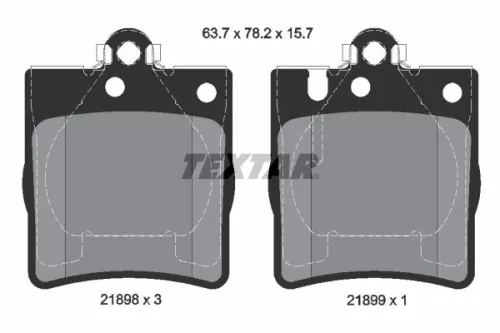 Textar Rear Brake Pads Set For Mercedes Clk E-class