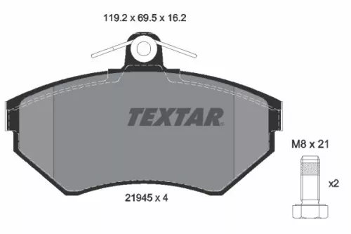 Textar Front Brake Pads Set For Seat Vw Arosa Caddy Cordoba Cordoba Vario Golf G
