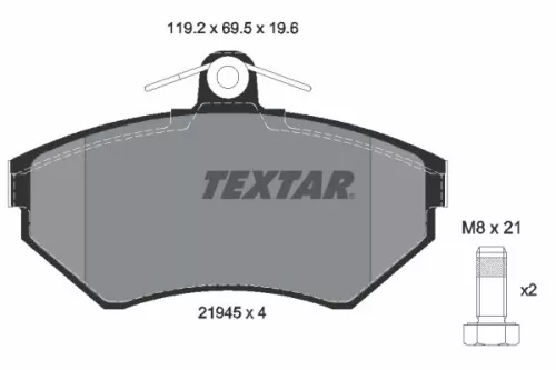 Textar Front Brake Pads Set For Audi Vw A4 Passat