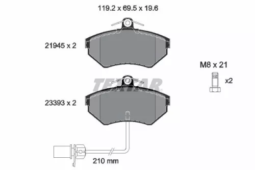 Textar Front Brake Pads Set For Audi Vw A4 Passat