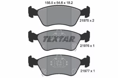 TEXTAR TEXTAR 2197502 Textar Front Brake Pads Set For Toyota Avensis Corona 