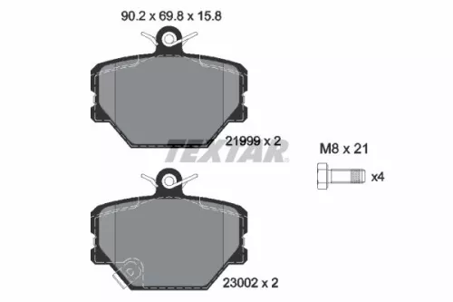 Textar Front Brake Pads Set For Smart Cabrio City-coupe Crossblade Fortwo Roadst