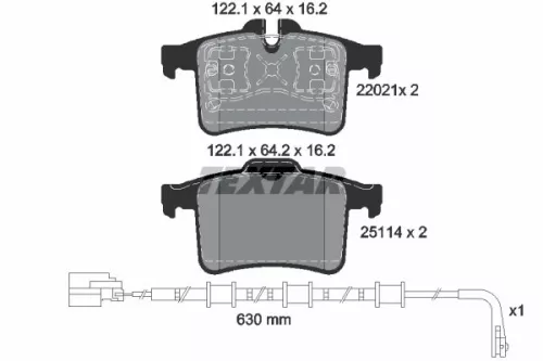 Textar Rear Brake Pads Set For Jaguar Xk