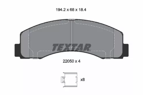 Textar Front Brake Pads Set For Ford Usa Lincoln Expedition F-150 Mark Lt Naviga