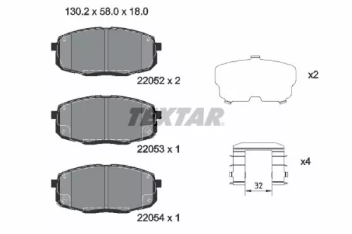 Textar Front Brake Pads Set For Hyundai Kia Cerato Creta Kona