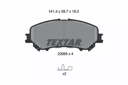 Textar Front Brake Pads Set For Nissan Nissan (Dfac) Renault Renault (Dfac) Kadj