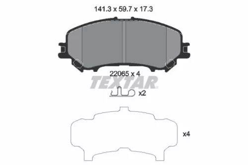 Textar Front Brake Pads Set For Nissan Nissan (Dfac) Renault Renault (Dfac) Kadj