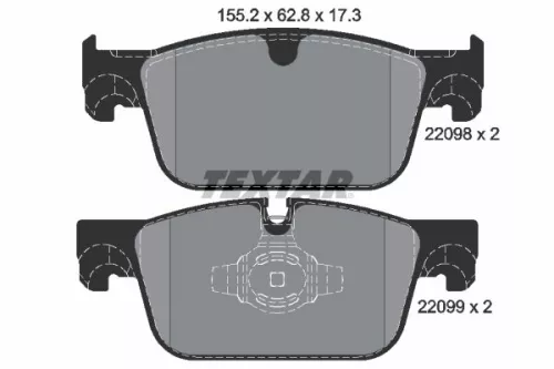 Textar Front Brake Pads Set For Volvo Volvo Asia S60 S90 V60 V90 Xc60