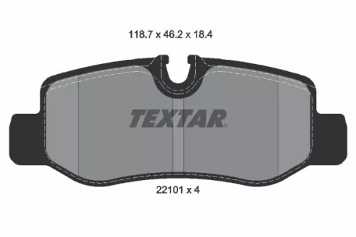 TEXTAR TEXTAR 2210101 Textar Rear Brake Pads Set For Mercedes Mercedes (Fjda) Eqv Marco Polo V-class V 