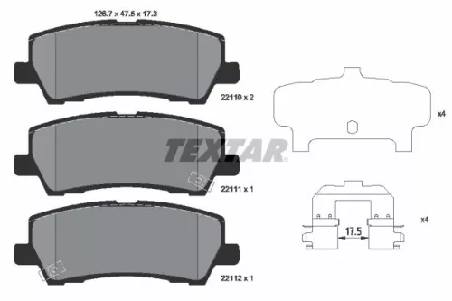 Textar Rear Brake Pads Set For Ford Australia Ford Usa Mustang