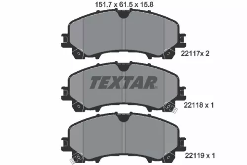 Textar Front Brake Pads Set For Infiniti Infiniti (Dfac) Nissan Nissan (Dfac) Re