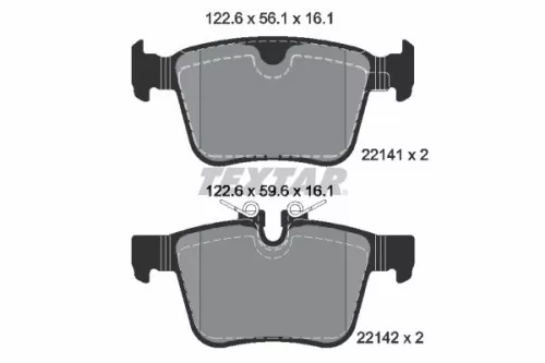 Textar Rear Brake Pads Set For Jaguar Jaguar (Chery) Land Rover Land Rover (Cher