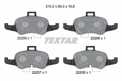 Textar Front Brake Pads Set For Audi Tt