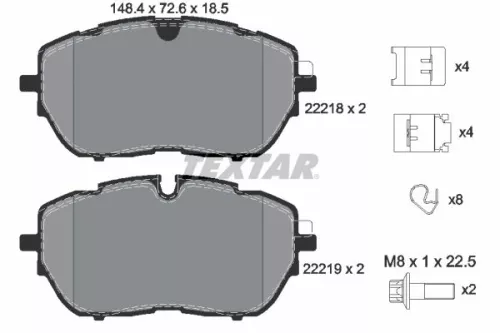 Textar Front Brake Pads Set For Citroën Citroën (Df-psa) Ds Opel Peugeot Peugeot