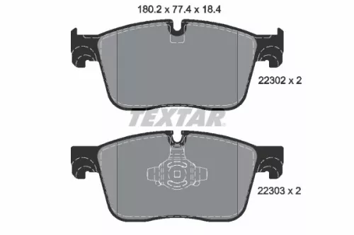 Textar Front Brake Pads Set For Jaguar Jaguar (Chery) Land Rover F-pace I-pace R