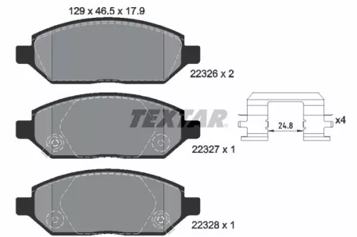 Textar Front Brake Pads Set For Opel Vauxhall Vinfast Fadil Karl Viva