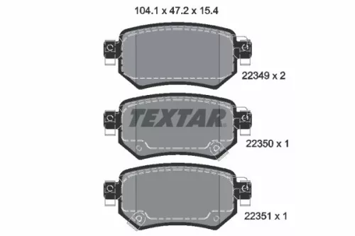 Textar Rear Brake Pads Set For Mazda Mazda 6 6 Atenza Cx-4